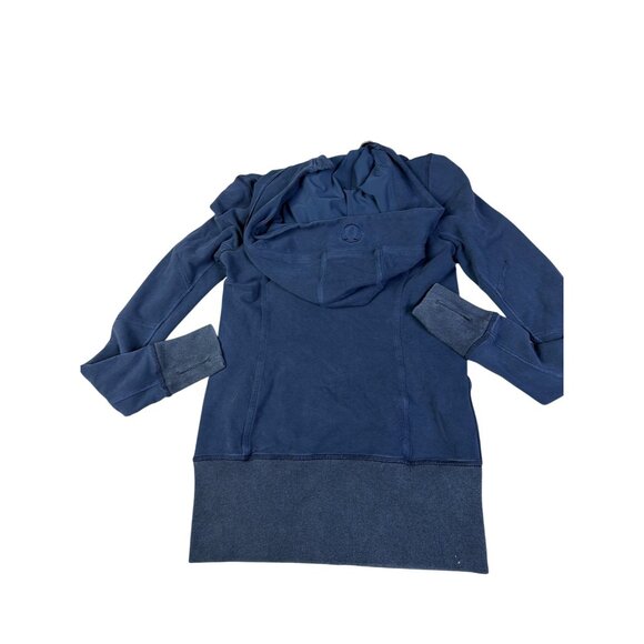 Lululemon Navy Blue Full-Zip Scuba Hoodie With Thumb Holes Women's Size 4 - Picture 5 of 6